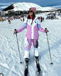 1080 Women'S Ski & Snowboard Jacket - Pastel Pink, White & Pastel Purple