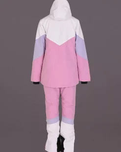 1080 Women'S Ski & Snowboard Jacket - Pastel Pink, White & Pastel Purple