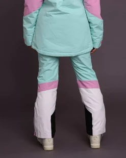 1080 Women'S Ski & Snowboard Pant - Pastel Pink, White & Pastel Mint
