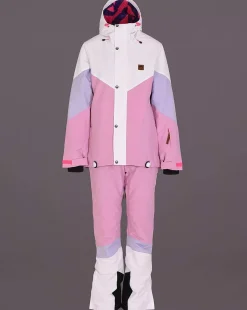 1080 Women'S Ski & Snowboard Pant - Pastel Pink, White & Pastel Purple