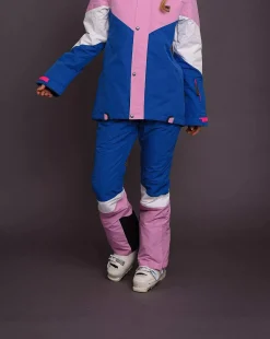 1080 Women'S Ski & Snowboard Pant - Pastel Pink, White & Blue