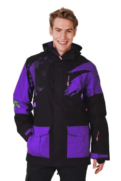 Afterparty Jacket Black & Purple Men'S