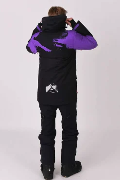 Afterparty Jacket Black & Purple Men'S
