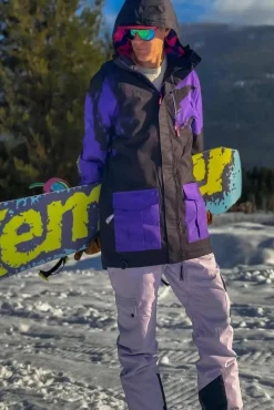 Afterparty Jacket Black & Purple Men'S