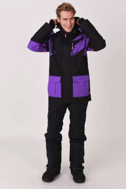 Afterparty Jacket Black & Purple Men'S