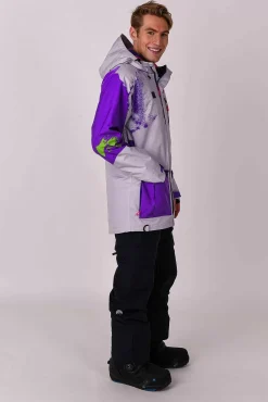 Afterparty Jacket Grey & Purple Men'S