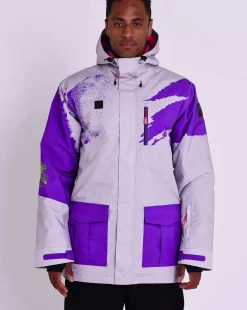 Afterparty Jacket Grey & Purple Men'S