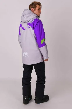 Afterparty Jacket Grey & Purple Men'S