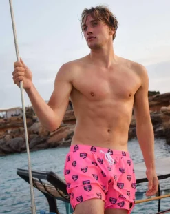 Baewatch Neon Pink Men'S Swim Shorts