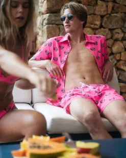 Baewatch Neon Pink Men'S Swim Shorts
