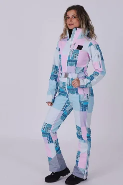 Chic Ski Suit - Patchwork