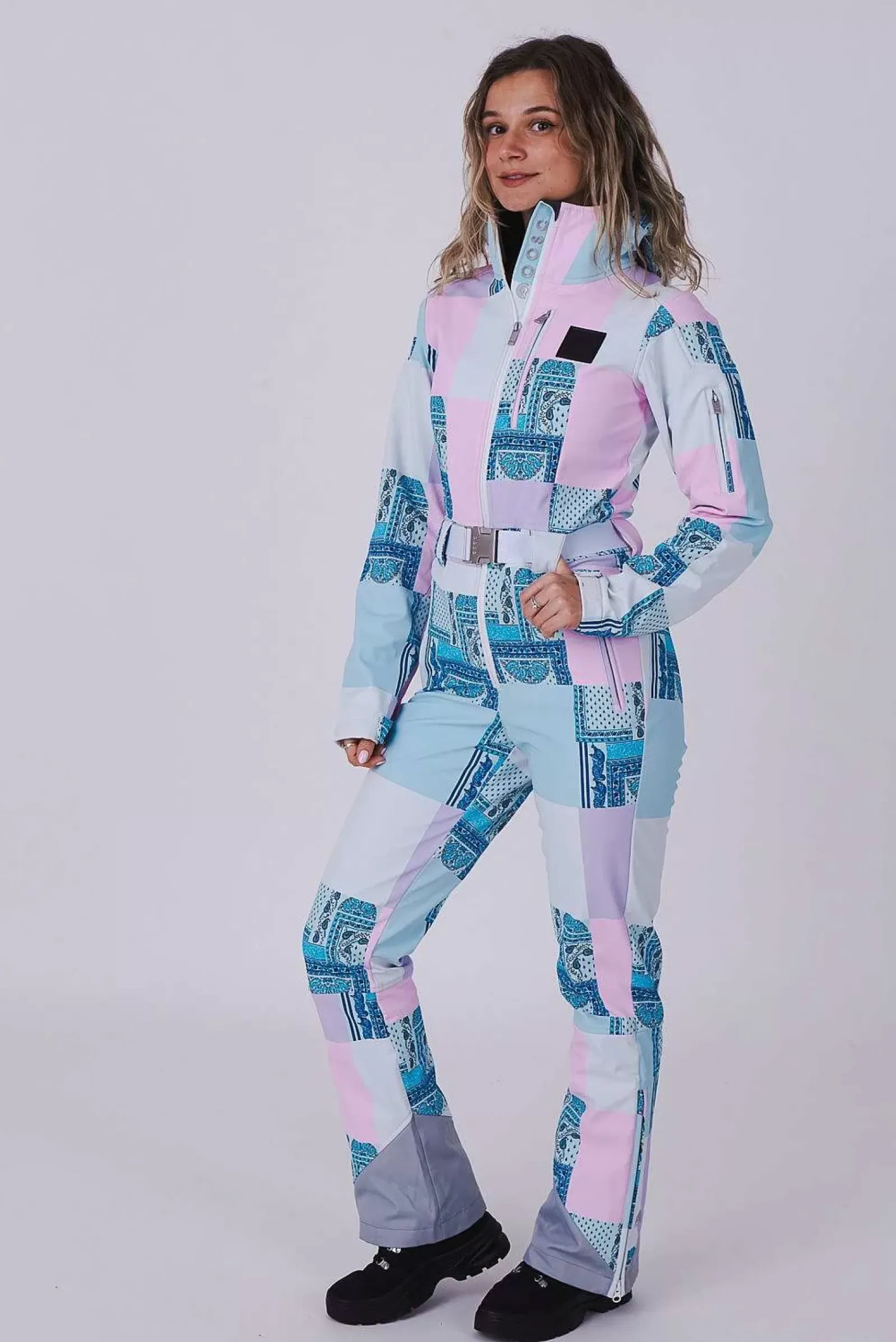 Chic Ski Suit - Patchwork