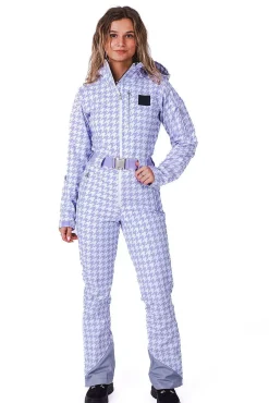 Chic Ski Suit - Purple Houndstooth