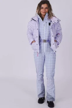 Chic Ski Suit - Purple Houndstooth