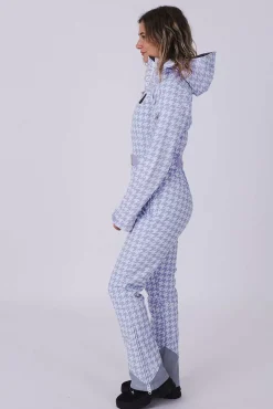 Chic Ski Suit - Purple Houndstooth
