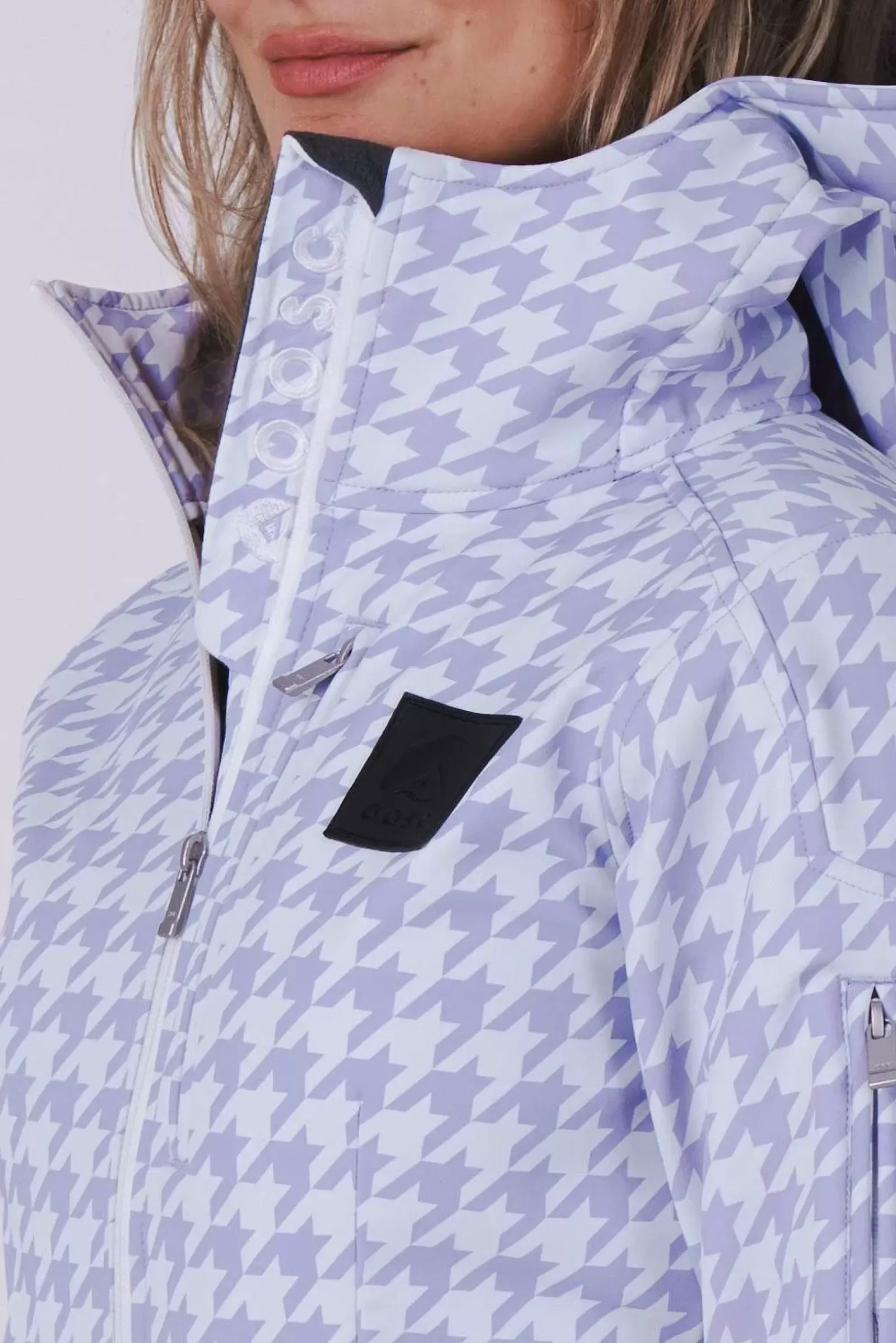 Chic Ski Suit - Purple Houndstooth