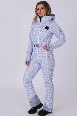 Chic Ski Suit - Purple Houndstooth