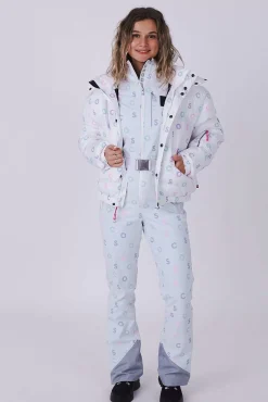 Chic Ski Suit - White Oosc Print