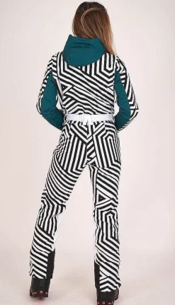 Fall Line Black & White Female Ski Suit