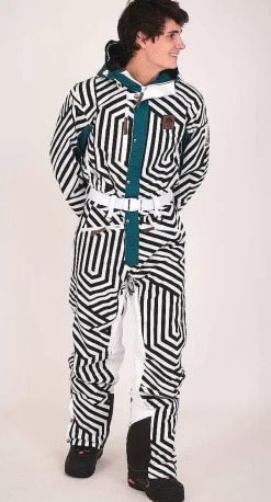 Fall Line Black & White Men'S Ski Suit