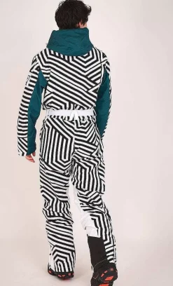 Fall Line Black & White Men'S Ski Suit