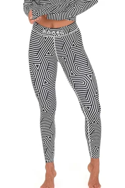 Fall Line Black & White Womens Baselayer Legging