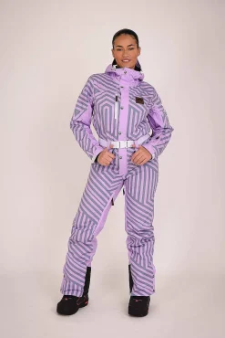 Fall Line Purple & Grey Curved Female Ski Suit