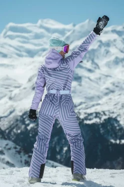 Fall Line Purple & Grey Female Ski Suit