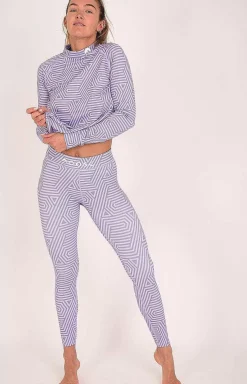 Fall Line Purple & Grey Womens Baselayer Legging
