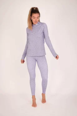 Fall Line Purple & Grey Womens Baselayer Legging