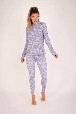 Fall Line Purple & Grey Womens Baselayer Legging
