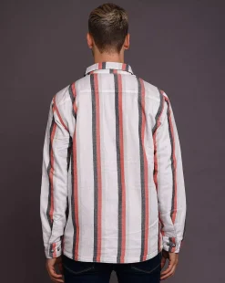 Fresh Pow Men'S Reversible Mid-Layer Jacket - White, Red, Black & Grey