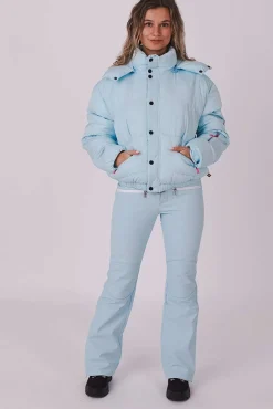 Ice Blue Chic Puffer Jacket