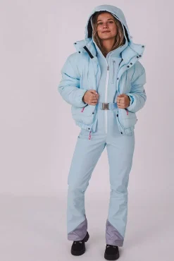 Ice Blue Chic Puffer Jacket