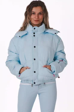 Ice Blue Chic Puffer Jacket