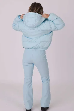 Ice Blue Chic Puffer Jacket