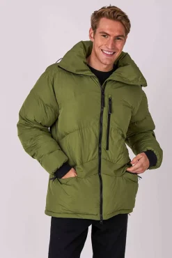Men'S Puffer Jacket Khaki