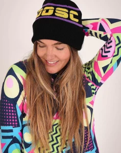 Oosc Apres Beanie - Black, Purple, Yellow