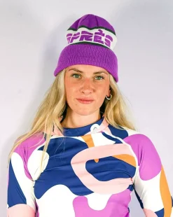 Oosc Apres Beanie - Purple, White, Grey
