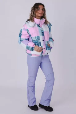 Patchwork Chic Puffer Jacket
