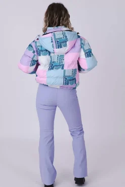 Patchwork Chic Puffer Jacket