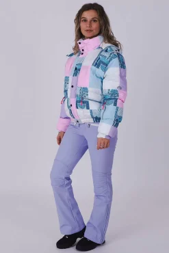 Patchwork Chic Puffer Jacket