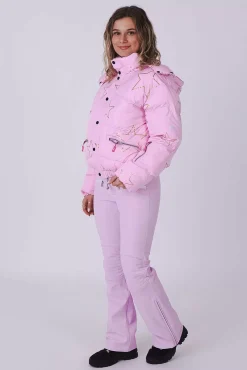 Pink With Stars Chic Puffer Jacket