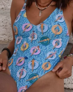 Poolside Onepiece Swim Suit