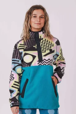 Saved By The Bell Fleece Teal - Women'S