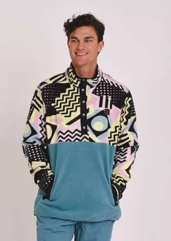 Saved By The Bell Fleece Teal - Men'S