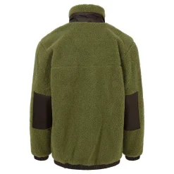 Sherpa Fleece Jacket - Khaki / Black - Women'S