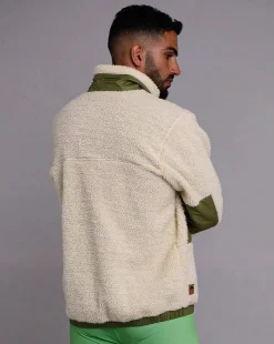 Sherpa Fleece Jacket Cream / Khaki - Men'S