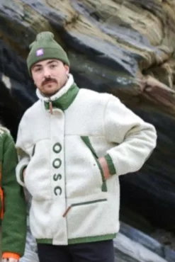 Sherpa Fleece Jacket Cream / Khaki - Men'S