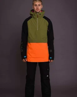 Snow Park Overhead Jacket - Orange & Khaki